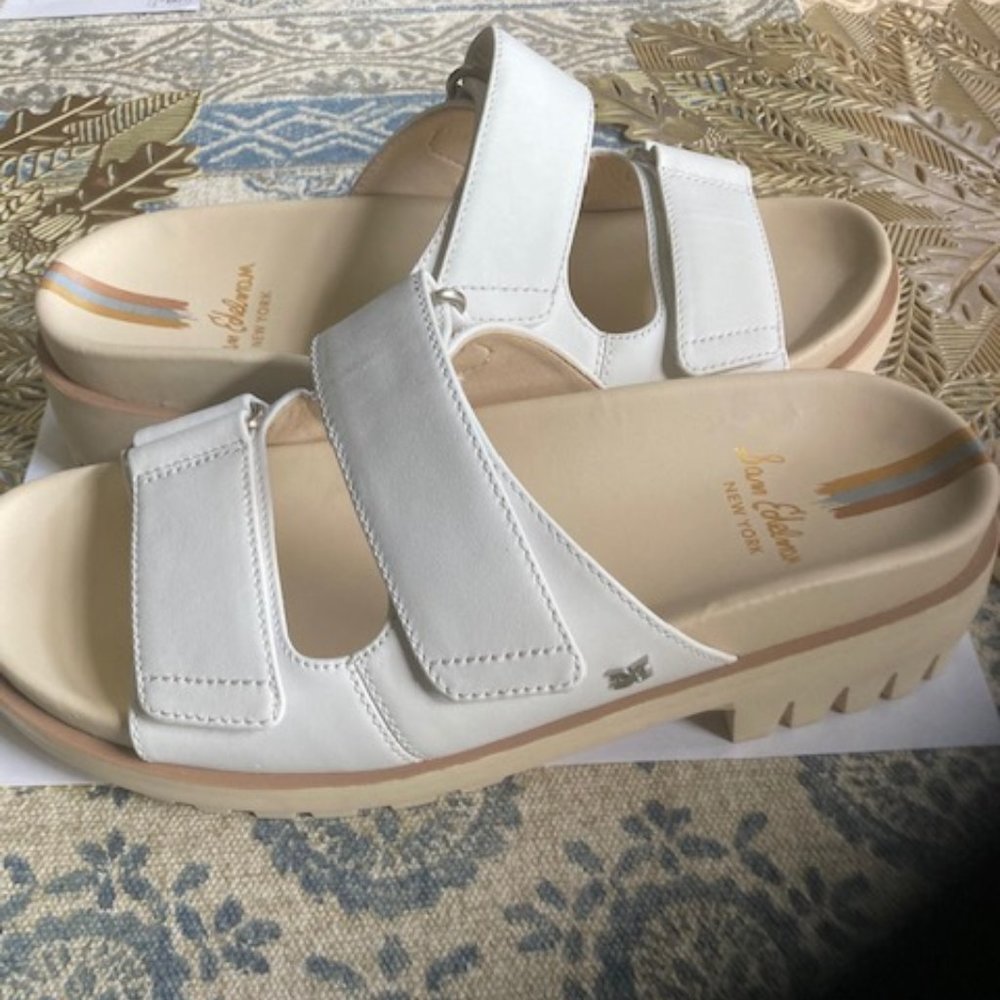 White Leather Sandals by